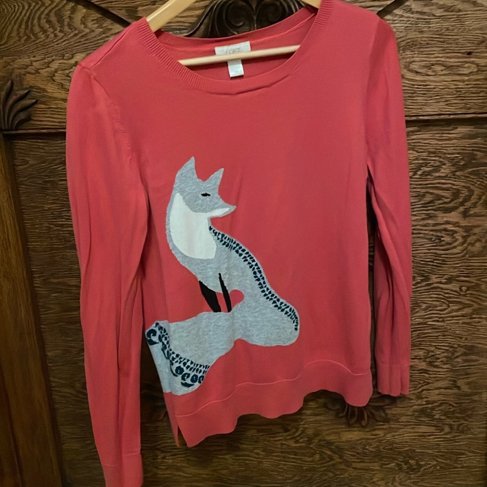 Loft fox sweater